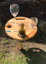 Portable Outdoor Table Pine with Sparkle Epoxy