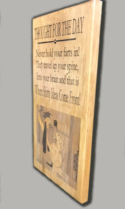 "Thought for the Day" Wood Plaque