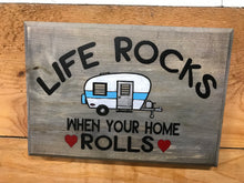 Hand Painted Life Rocks Wood Plaque