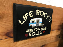 Hand Painted Life Rocks Wood Plaque