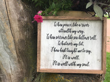 Reclaimed Wood It Is Well with My Soul Framed Plaque