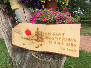 Sunset at the Lake Plaque