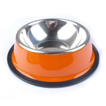 Stainless Steel Non-slip Color Spray Paint Pet Bowls
